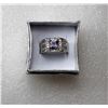 Image 1 : 3)  SQUARE CUT CZ AMETHYST WITH AURORA