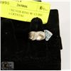 Image 1 : STERLING SILVER RING W/ CUBIC ZIRCONIA CRYSTAL