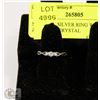 Image 1 : STERLING SILVER RING W/ CUBIC ZIRCONIA CRYSTAL