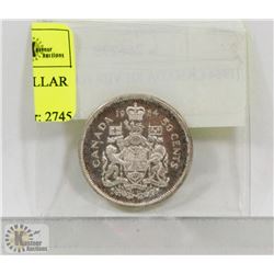 1964 CANADA SILVER HALF DOLLAR