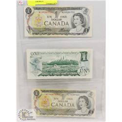 1973 STOCK SHEET LAST OF CANADA ONE DOLLAR BILLS