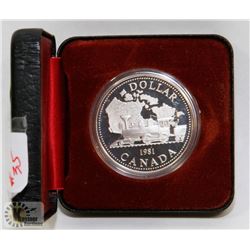 1981 PROOF CASED TRAIN SILVER COIN