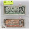 Image 1 : SET OF 2 DEVILS FACE BILLS 1954