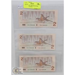 STOCK SHEET 1986 SEQUENTIAL SERIAL # $2 NOTES