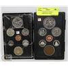 Image 1 : LOT OF ASSORTED WORLD COINS/TOKENS IN CASES