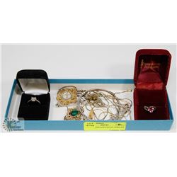 FLAT OF VINTAGE ESTATE JEWELRY