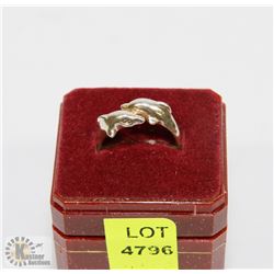 STAMPED .925 SILVER DOLPHIN RING