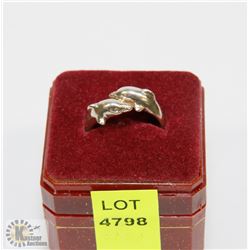 STAMPED .925 SILVER DOLPHIN RING
