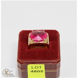 STAMPED .925 SILVER SEMI-PRECIOUS STONE RING