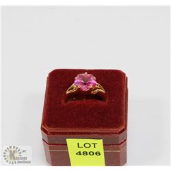 STAMPED .925 SILVER SEMI-PRECIOUS STONE RING