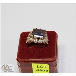 STAMPED .925 SILVER SEMI-PRECIOUS STONE RING