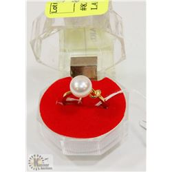 #82-FRESH WATER PEARL LAVENDER  RING