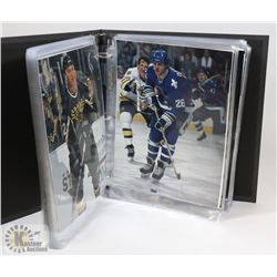 BINDER OF OVER 150 HOCKEY PICTURES IN PLASTIC