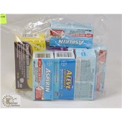 BAG OF ASSORTED PAIN RELIEVERS