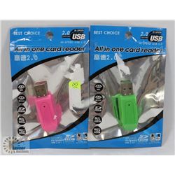 LOT OF TWO NEW! ALL IN ONE CARD READERS