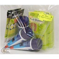 BAG OF ASSORTED FOOT CARE PRODUCTS