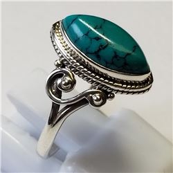 7) STERLING SILVER TURQUOISE RING