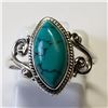 Image 2 : 7) STERLING SILVER TURQUOISE RING