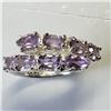 Image 2 : 16) STERLING SILVER AMETHYST RING