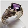 Image 2 : 17) STERLING SILVER AMETHYST RING