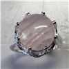Image 2 : 20) STERLING SILVER ROSE QUARTZ RING