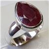 Image 1 : 23) STERLING SILVER RUBY RING