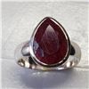 Image 2 : 23) STERLING SILVER RUBY RING