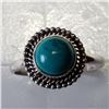 Image 2 : 24) STERLING SILVER TURQUOISE RING
