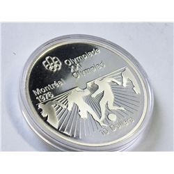 27) SILVER LARGE UNC 10 CANADIAN DOLLAR COIN
