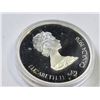 Image 2 : 27) SILVER LARGE UNC 10 CANADIAN DOLLAR COIN