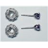 Image 2 : 42) STERLING SILVER AMETHYST EARRINGS