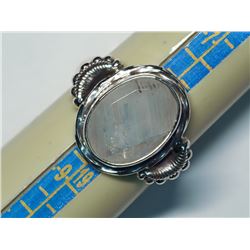 43) STERLING SILVER MOONSTONE RING