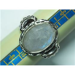 53) STERLING SILVER MOONSTONE RING