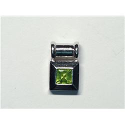 62) STERLING SILVER PERIDOT PENDANT