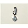 Image 1 : 63) STERLING SILVER CUBIC ZIRCONIA PENDANT