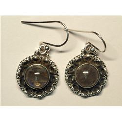 67) STERLING SILVER LABRADORITE EARRINGS