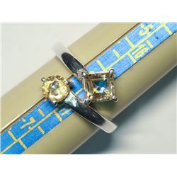 77) STERLING SILVER CITRINE RING