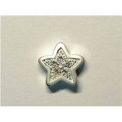 79) STERLING SILVER CUBIC ZIRCONIA PENDANT