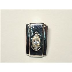 81) STERLING SILVER CUBIC ZIRCONIA PENDANT