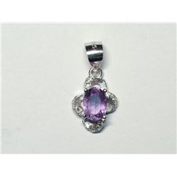 94) STERLING SILVER AMETHYST PENDANT