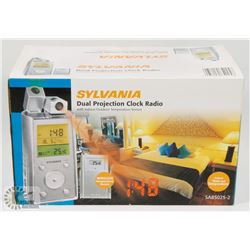 SYLVANIA DUAL PROJECTION CLOCK RADIO WITH