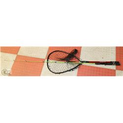 GREEN ZEBCO ROD WITH ALUMINUM FISHING NET