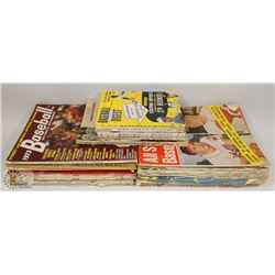 BOX OF VINTAGE BASEBALL MAGAZINES