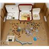 Image 1 : FLAT OF ASSORTED JEWELRY INCLUDING SILVER