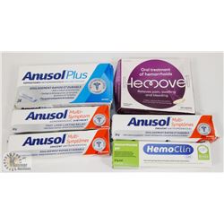 BAG OF ASSORTED HEMORRHOID REMEDIES