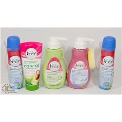 BAG OF ASSORTED VEET HAIR REMOVAL CREAMS