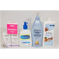 BAG OF ASSORTED SKIN MOISTURIZERS