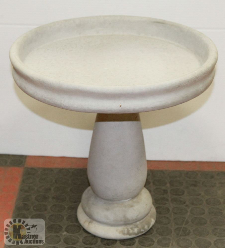 CONCRETE BIRDBATH 2 PIECE 14" X 14"