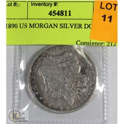 1890 US MORGAN SILVER DOLLAR