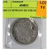 Image 1 : 1890 US MORGAN SILVER DOLLAR